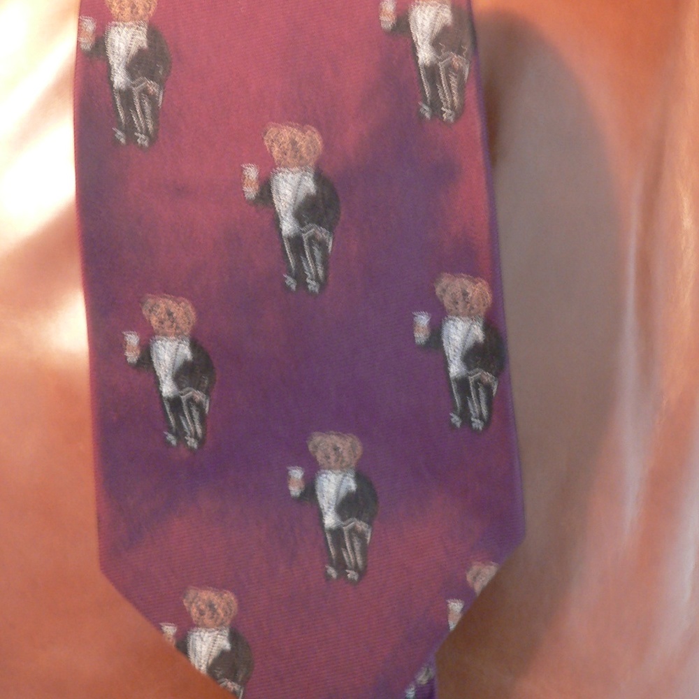 POLO MARTINI BEAR TIE - PURPLE BACKGROUND
